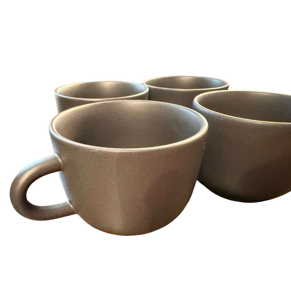Furio Home Worldview Taupe Matte Clay Sand Matte Stoneware Mugs Set of 4